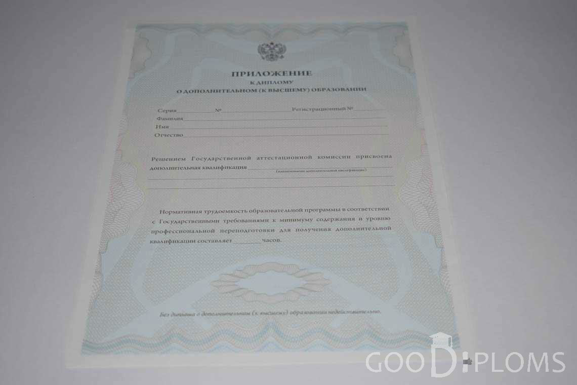 Приложение к Диплому МВА период выдачи 2011-2020 -  Санкт-Петербург